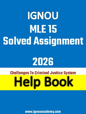 IGNOU MLE 15 Solved Assignment 2026